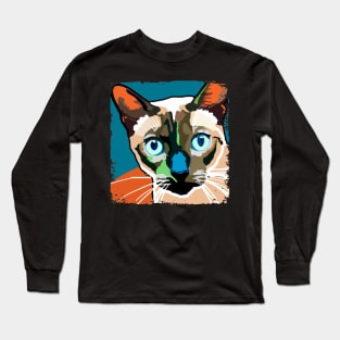 Tonkinese Pop Art - Cat Lover Gift Long Sleeve T-Shirt